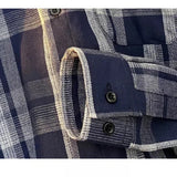 WIAOFELLAS  -  Boyfriend Button Long Sleeve Turn-down Collar Checkered Men's Clothing Spring Autumn Contrast Color Cardigan Shirt Coast Tops