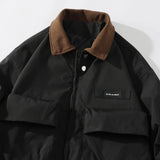 Wiaofellas  -  Autumn Men Pilot Jacket Multi-Pocket Retro Streetwear Casual Corduroy Patchwork Lapel Jacket Male Outerwear Clothing