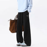 Wiaofellas  -  Spring Pleated Design Straight-leg Sweatpants For Men New Y2K Vintage Baggy Long Pants Streetwear Sports Casual Trousers