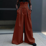 WIAOFELLAS  -  Men Wide Leg Pants Solid Color High Waist Joggers Casual Trousers Men Pleated Streetwear 2025 Fashion Male Pants S-5XL
