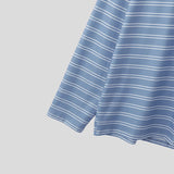 WIAOFELLAS  -  2026 Men Striped T Shirt O-neck Long Sleeve Korean Style Male Basic Tee Tops Streetwear Stylish Casual Men Clothing
