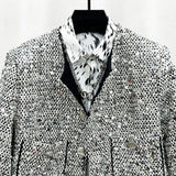 Wiaofellas  -  Mens Fish Scale Sequin Stage Performance Jacket Autumn Winter Genderless Fashion Youth Trendy Nightclub Jacket Unisex