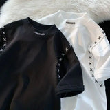 WIAOFELLAS  -  Summer New Arrival T-shirt Short-sleeved Men's Clothing Slim Round Neck Bottoming T Shirt Trendy Casual Solid Color T Shirts Men