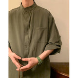 Wiaofellas  -  New Chinese Style Cotton Linen Short Sleeve Shirt Men Casual Summer Vintage Loose Fit Breathable Comfortable Skin-Friendly