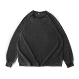 Wiaofellas  -  Long Sleeve Retro Tops Tees Men Oversized Vintage T-Shirts Soild Cotton Shirts Casual Classic T Shirt Male Clothes Streetwear