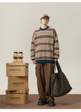 WIAOFELLAS  -  Men Smooth Striped Sweater Winter Knitted Jumpers Pullover Men Streetwear Hip Hop Harajuku Japan Style Patchwork Grey Sweaters
