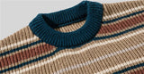 WIAOFELLAS  -  Men Smooth Striped Sweater Winter Knitted Jumpers Pullover Men Streetwear Hip Hop Harajuku Japan Style Patchwork Grey Sweaters