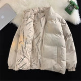 Wiaofellas  -  Winter Cotton Padded Coat New Men's Thickened Warm Puffer Jacket Sporty Casual Trendy Brand Cool Jacket