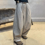 WIAOFELLAS  -  Mens Y2K Pants High Waisted Pockets Draped Breathable Casual Pants Autumn Sweet Fresh Unisex Wide Leg Baggy Pants Men’s Clothing
