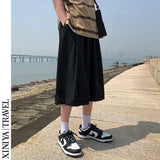 WIAOFELLAS  -  Mountain Outdoor Work Shorts Men's Summer Japanese Style Wide-leg Eight-quarter Pants