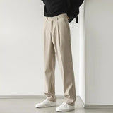 Wiaofellas  -  New Casual Suit Pants Men's Net Version Straight Loose Trousers Trendy Brand