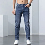 Wiaofellas  -   New Men's Stretch Skinny Jeans Spring Fashion Cotton Trousers Casual Denim Slim Pants Korean Streetwear Pants Male Trousers