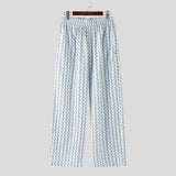 WIAOFELLAS  -  Men Pants Printing Vacation Loose Joggers Casual Straight Trousers Men Streetwear 2025 Elastic Waist Fashion Long Pants