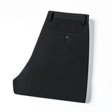 WIAOFELLAS  -  Men Formal Dress Pants Straight Slim Fit Business Casual Trousers Black Navy Blue Multiple