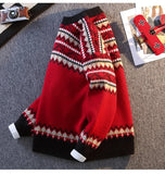 WIAOFELLAS  -  New Winter Warm Sweaters for Mens Christmas Harajuku Sweater Loose Long Sleeved Knitwear Men Women Casual Crewneck Knit Jumper