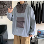WIAOFELLAS  -  Men's Outerwear Men's Trendy Ins Versatile Stylish Cool and Loose Hoodie Men's Clothing