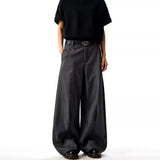 WIAOFELLAS  -  Mens Trousers Crescent Silhouette Casual Pants Summer Streetwear Fashion Daily Outdoor Versatile Wide-Leg Pants Men'S Clothing
