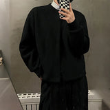 WIAOFELLAS  -  Men Jackets Solid Long Sleeve Casual Male Thin Coats Open Stitch Streetwear Korean Style Fashion Cardigan Men Outerwear