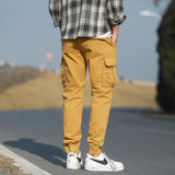 WIAOFELLAS  -  Fashion Cargo Pants Men Streetwear Leisure Thick Cotton Jogger Pants Multi Pockets Ankle Banded Man Casual Trousers MY193