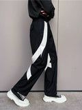 Wiaofellas  -  Casual Men's Suit Pants Personalized Contrast Color Ribbon Decorative Design Korean Style Slim New Trousers 2A1845