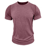 WIAOFELLAS  -  Men's T-shirt Casual Soft Fitness Summer Thin Male T-shirts Home Clothes O-Neck Short Sleeve Soild T Shirt for Men