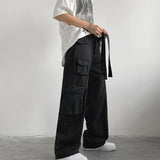 WIAOFELLAS  -  Autumn Workwear Casual Pants Men's New Multi Pocket Ribbon Trendy Retro Loose Hip Hop