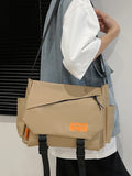 WIAOFELLAS  -  Retro messenger bag men's design simple shoulder bag fashion messenger bag students' class bag