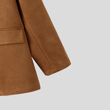 WIAOFELLAS  -  Men Blazer Solid Color Lapel Long Sleeve Button Casual Suit Men Streetwear Loose Fashion Leisure Male Thin Coats S-5XL