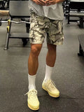 Wiaofellas  -  American Hiphop Retro Camouflage Accordion Bag Workwear Shorts Men Summer Trendy Loose Casual Five-Quarter Pants