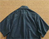 WIAOFELLAS  -  Summer high quality short sleeve overalls shirt men heavy washing old multi-pocket loose half sleeve