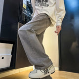 WIAOFELLAS  -  Autumn New Men's Jeans Baggy Straight Wide Leg Male Fashion Vintage Denim Pants Men Youth Popular Brand Streetwear Jean Trousers