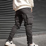 Wiaofellas Leisure multi pocket workwear slim fit straight leg small ankle sports jogger cargo pants