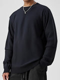 Wiaofellas  -  Leisure Pure Color Knitted Bottoming Tops Mens Spring Autumn Casual O Neck Long Sleeve Jumpers Men Fashionable Knitting T-shirts
