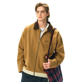 WIAOFELLAS  -  Men's Retro Canvas Detroit Hunting Jacket Heavyweight Pocket Cotton Work Jackets Lapel Collar Zipper Coats for Men Spring Fall