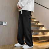 WIAOFELLAS  -  Men's Sweatpants Rest Sports Pants Spring Autumn Casual Wide Leg Trend Fashion Loose Quality Fabric Comfortable Breathable Pants
