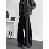 WIAOFELLAS  -  Grey Suit Pants Men Oversized Society Mens Black Dress Pants Korean Casual Wide Leg Pants Mens Office Formal Trousers M-3XL