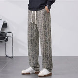 WIAOFELLAS  -  Autumn Winter New Men's Casual Loose Trend Comfortable Straight Casual Pants Pull Ropes Same Trendy Special