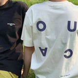WIAOFELLAS  -  American Retro Cleanfit T-shirt Niche Men's Outdoor Heavyweight Pure Cotton Printed Tops Short Sleeved Couple's Cycling T-shirt