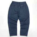 WIAOFELLAS  -  Striped slacks Loose straight cone slacks Hip hop niners wide leg striped slacks