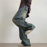 WIAOFELLAS  -  wideleg jeans mens designer jeans streetwear homme big boy baggy jeans Straight Denim Trousers Male Oversize Streetwear Fashion
