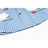 WIAOFELLAS  -  Men Streetwear Retro Vintage Shirt Swan Applique Embroiderey Plaid Cotton Summer Casual Harajuku Shirt Short Sleeve Japanese Tee