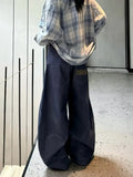 WIAOFELLAS  -  New American Retro Loose Design Black Jeans Men Women Street Casual Straight Leg Trendy Brand Denim Pants for All Genders