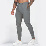 WIAOFELLAS  -  Mens Mid-Waist British Overalls Spring Summer New Outdoor Slim Trousers Straight-Leg Sports Pants Casual Work Pants