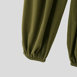 WIAOFELLAS  -  Men Pants Solid Color Elastic Waist Loose Wide Leg Trousers Men Streetwear 2025 Joggers Fashion Casual Long Pants S-5XL