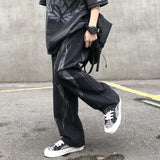 WIAOFELLAS  -  Vibe Trend Brand Gradient Tie Dye Jeans for Men Loose Fit Plus Size High Street Couple Wide Leg Straight Leg Camouflage Dad