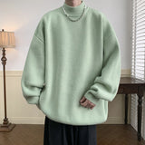 Wiaofellas  -  Harajuku Knitted Sweater New Winter Men Oversized Sweater Korean WomenThick O-Neck Wool Knitted Streetwear Pullover Unisex