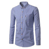 WIAOFELLAS  -  New Minimalist Oversized Men's Checkered Trendy Youth Fashion Long Sleeved Shirt
