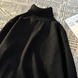 WIAOFELLAS  -  Turtleneck Sweater Men Winter New Arrival Fashion Loose Casual Students Solid Basic Knitting Warm Simple Leisure Male Chandails