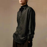 WIAOFELLAS  -  Lapel Retro Niche Design Hollow Drape Shirt Short-sleeved Ethnic Japanese Casual Men's Coat Long-sleeved