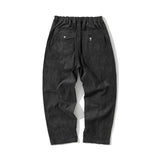 Wiaofellas  -  Loose Men's Corduroy Long Pants Mis Elastic Waist Thickned Autumn Winter Trousers Vintage Tide Japan Style Pants 2D1525